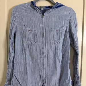 Horny Toad Blue Striped Hoodie